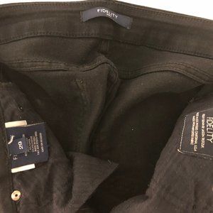 FIDELITY BLACK COTTON 5 POCKETS SKINNY LEG